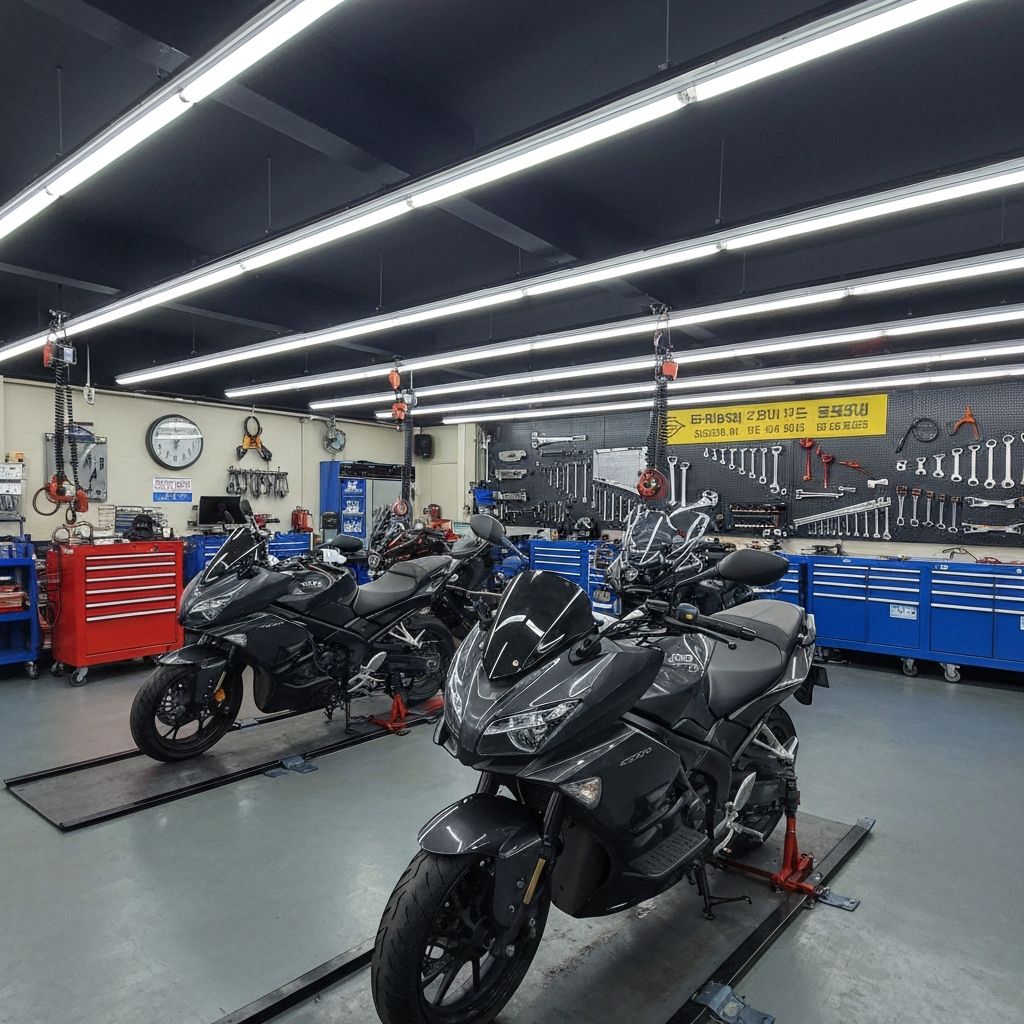 성신바이크 전문 정비소 내부 모습